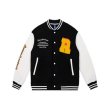 画像2: R emblem all-star circle logo embroidery jacket baseball uniform jacket blouson　ユニセッ クス男女兼用Rエンブレムオールスターサークルロゴ刺繍ジャケットスタジアムジャンパー スタジャン ジャケットブルゾン (2)