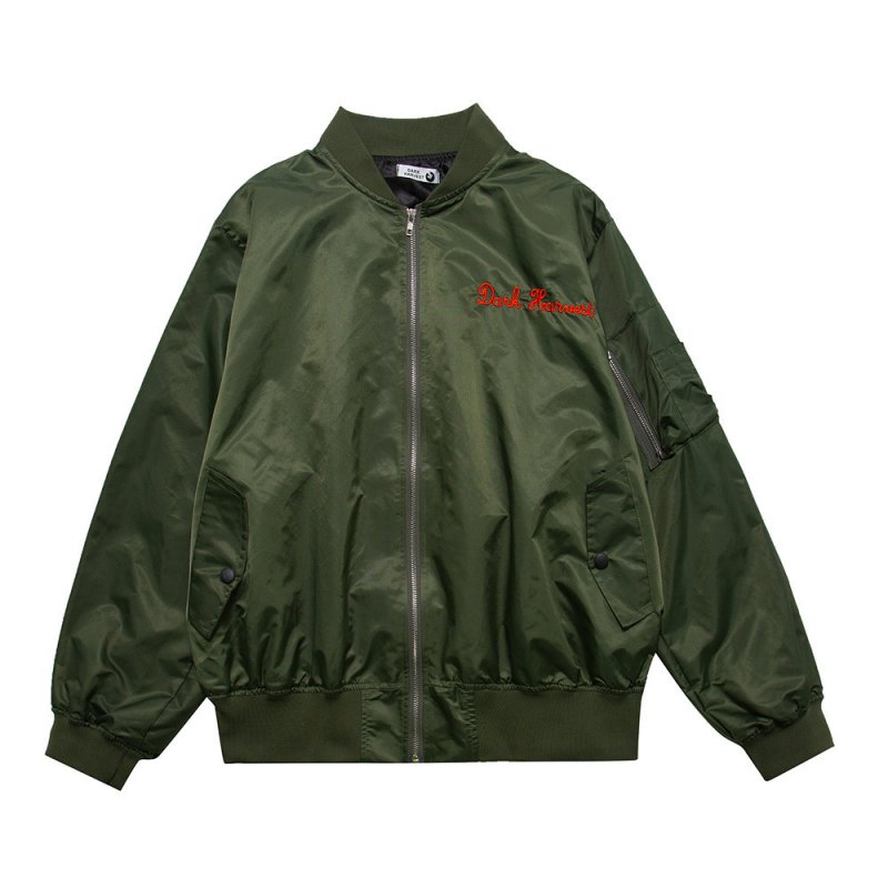 画像3: Cactus Flying embroidery Loose jacket baseball uniform jacket blouson ユニセッ クス男女兼用カクタスサボテン刺繍オーバーサイズジャケットスタジアムジャンパー スタジャン ジャケットブルゾン (3)