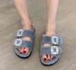 画像6: crystal bijou fur sandals slippers 　クリスタルビジュー付きモコモコファーサンダルスリッパ    (6)