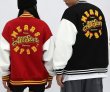 画像8: R emblem all-star circle logo embroidery jacket baseball uniform jacket blouson　ユニセッ クス男女兼用Rエンブレムオールスターサークルロゴ刺繍ジャケットスタジアムジャンパー スタジャン ジャケットブルゾン (8)