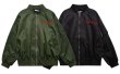 画像6: Cactus Flying embroidery Loose jacket baseball uniform jacket blouson　ユニセッ クス男女兼用カクタスサボテン刺繍オーバーサイズジャケットスタジアムジャンパー スタジャン ジャケットブルゾン (6)