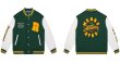 画像1: R emblem all-star circle logo embroidery jacket baseball uniform jacket blouson　ユニセッ クス男女兼用Rエンブレムオールスターサークルロゴ刺繍ジャケットスタジアムジャンパー スタジャン ジャケットブルゾン (1)