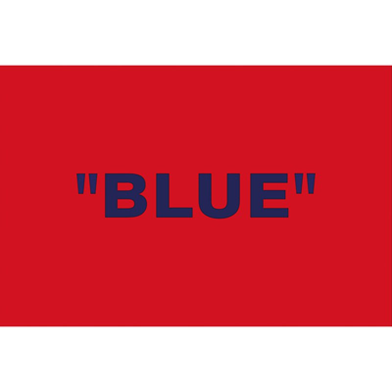 画像1: BLUE Logo Rug ブルー ロゴ ラグ カーペット (1)