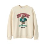 画像3: bulldog dog embroidery PULLOVER SWEATER 　男女兼用ユニセックスブルドッグ 犬刺繍丸首ラウンドネックプルオーバートレーナ (3)