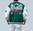 画像7: high street vibe style letter  embroidered jacket baseball uniform jacket blouson　ユニセッ クス男女兼用ベイスボールロゴ刺繍ジャケットスタジアムジャンパー スタジャン ジャケットブルゾン (7)