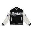 画像3: high street vibe style letter  embroidered jacket baseball uniform jacket blouson　ユニセッ クス男女兼用ベイスボールロゴ刺繍ジャケットスタジアムジャンパー スタジャン ジャケットブルゾン (3)