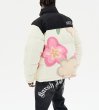 画像10: harsh and cruel flower full-width print downjacket blouson　ユニセッ クス男女兼用キュートフラワーペイントダウンジャケットブルゾンコート (10)