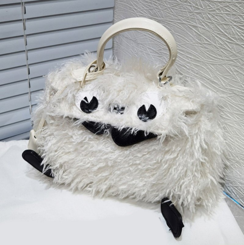画像5: plush little monster fur tote shoulder hand bag doll bag リトルモンスターファートートショルダーバッグ (5)