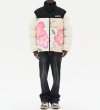 画像1: harsh and cruel flower full-width print downjacket blouson　ユニセッ クス男女兼用キュートフラワーペイントダウンジャケットブルゾンコート (1)