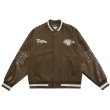 画像6: Alphabet logo embroidery stand collar jacket baseball uniform jacket blouson　ユニセッ クス男女兼用アルファベットロゴ刺繍ジャケットスタジアムジャンパー スタジャン ジャケットブルゾン (6)