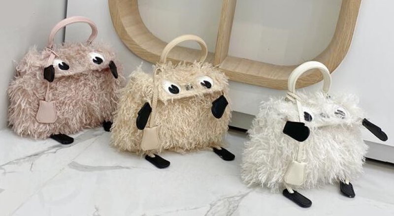 画像6: plush little monster fur tote shoulder hand bag doll bag リトルモンスターファートートショルダーバッグ (6)
