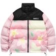 画像2: harsh and cruel flower full-width print downjacket blouson　ユニセッ クス男女兼用キュートフラワーペイントダウンジャケットブルゾンコート (2)