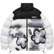 画像3: harsh and cruel flower full-width print downjacket blouson　ユニセッ クス男女兼用キュートフラワーペイントダウンジャケットブルゾンコート (3)