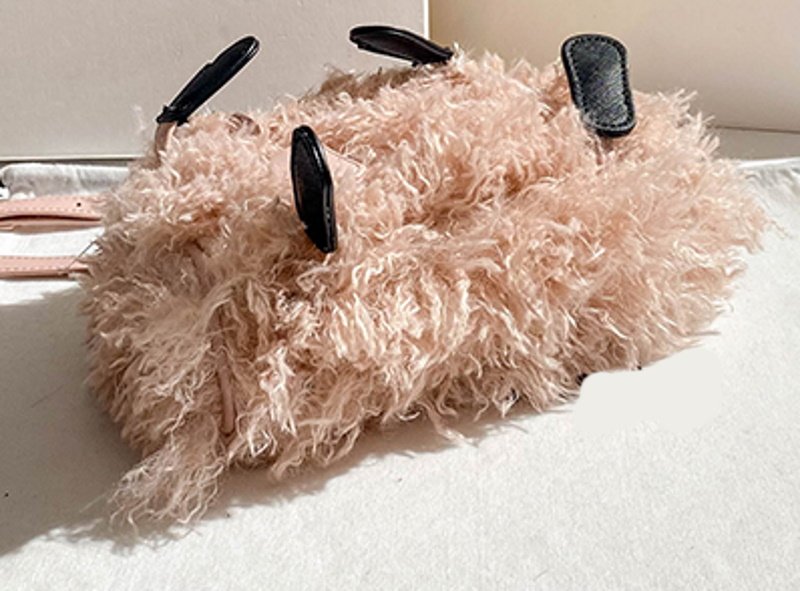 画像11: plush little monster fur tote shoulder hand bag doll bag リトルモンスターファートートショルダーバッグ (11)