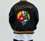画像6: jesus and skateboard embroidery jacket baseball uniform jacket blouson　ユニセッ クス男女兼用ジーザス&スケートボード刺繍ジャケットスタジアムジャンパー スタジャン ジャケットブルゾン (6)