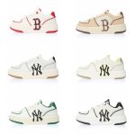 画像8:  Men's MLB NY  boston red sox LACE-UP LEATHER  SNEAKERS  shoes 　ユニセックス男女兼用MLB NYニューヨークヤンキース&ボストンレッドソックスレースアップレザースニーカー カジュアル シューズ (8)