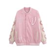 画像6: big flowerembroidery high street jacket baseball uniform jacket blouson　ユニセッ クス男女兼用ビッグフラワーフラワー刺繍ジャケットスタジアムジャンパー スタジャン ジャケットブルゾン (6)