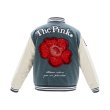 画像8: big flowerembroidery high street jacket baseball uniform jacket blouson　ユニセッ クス男女兼用ビッグフラワーフラワー刺繍ジャケットスタジアムジャンパー スタジャン ジャケットブルゾン (8)