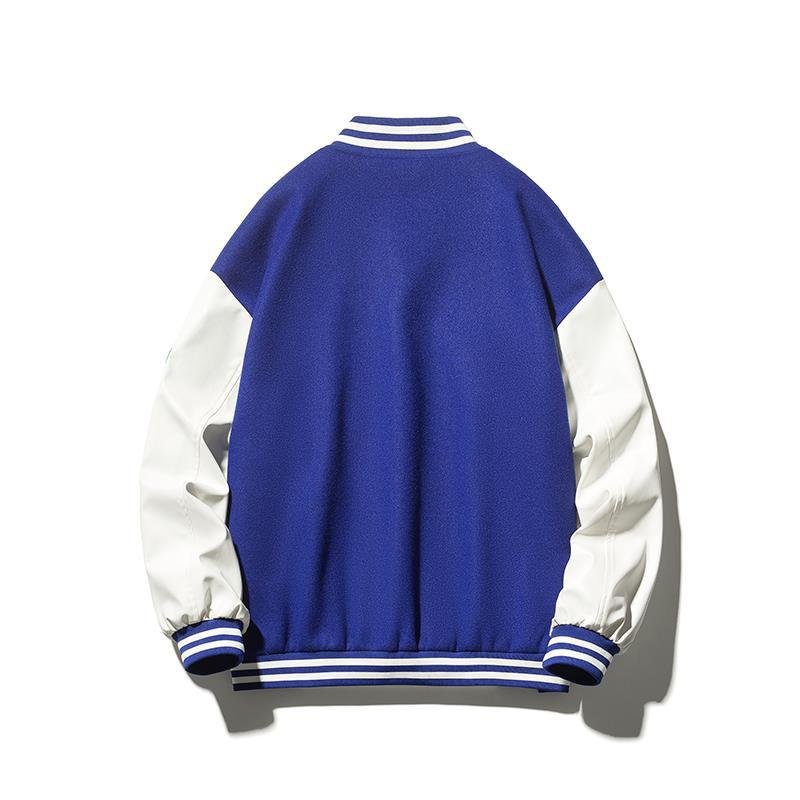 画像3: raindrop heart jacket baseball uniform jacket blouson ユニセッ クス男女兼用雨だれハート刺繍ジャケットスタジアムジャンパー スタジャン ジャケットブルゾン (3)