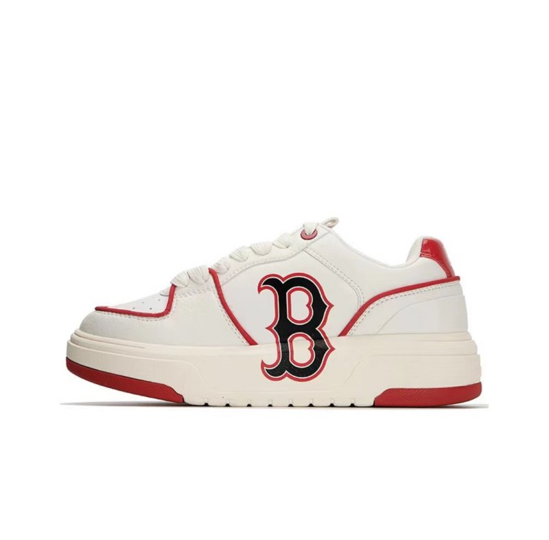 画像6:  Men's MLB NY  boston red sox LACE-UP LEATHER  SNEAKERS  shoes 　ユニセックス男女兼用MLB NYニューヨークヤンキース&ボストンレッドソックスレースアップレザースニーカー カジュアル シューズ (6)