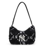 画像1: MLB NY armpit fur tote shoulder bag hand bag　MLB NYアンダーアームファートートショルダーバッグ (1)