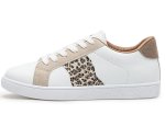 画像1: Woman's cross-border exclusively for leopard print lace-up  sneakers  クロスボーダー ヒョウ柄  レースアップ スニーカー (1)