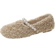 画像1: pearl fur flat pumps　パールフラットファーパンプス (1)