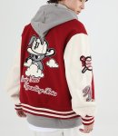 画像7: PCMY "WR" Mr. Rabbit College jacket baseball uniform jacket blouson　ユニセッ クス男女兼用ラビット刺繍ベースボールカレッジジャケットスタジアムジャンパー スタジャン ジャケットブルゾン (7)
