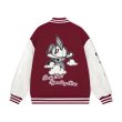 画像3: PCMY "WR" Mr. Rabbit College jacket baseball uniform jacket blouson　ユニセッ クス男女兼用ラビット刺繍ベースボールカレッジジャケットスタジアムジャンパー スタジャン ジャケットブルゾン (3)