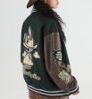 画像8: PCMY "WR" Mr. Rabbit College jacket baseball uniform jacket blouson　ユニセッ クス男女兼用ラビット刺繍ベースボールカレッジジャケットスタジアムジャンパー スタジャン ジャケットブルゾン (8)