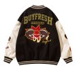 画像5: hip-hop oversize 89 bomb baseball uniform jacket blouson　ユニセッ クス男女兼用89カラフルエンブレム刺繍ベースボールカレッジジャケットスタジアムジャンパー スタジャン ジャケットブルゾン (5)