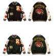 画像6: hip-hop oversize 89 bomb baseball uniform jacket blouson　ユニセッ クス男女兼用89カラフルエンブレム刺繍ベースボールカレッジジャケットスタジアムジャンパー スタジャン ジャケットブルゾン (6)