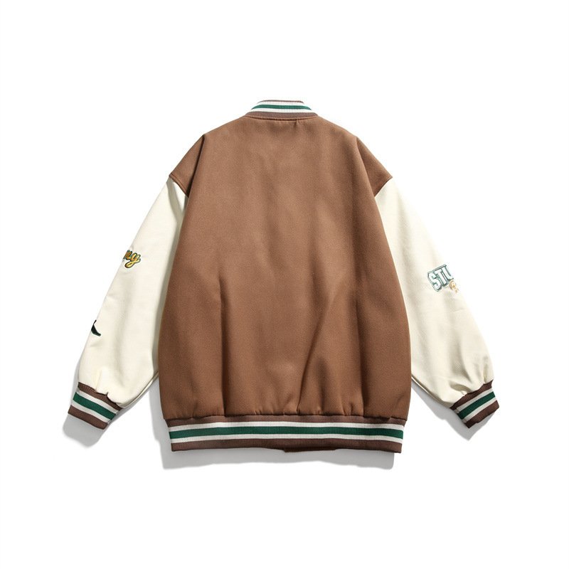 画像3: green spiderman embroidery baseball uniform jacket blouson ユニセッ クス男女兼用グリーンスパイダーマン刺繍ベースボールカレッジジャケットスタジアムジャンパー スタジャン ジャケットブルゾン (3)