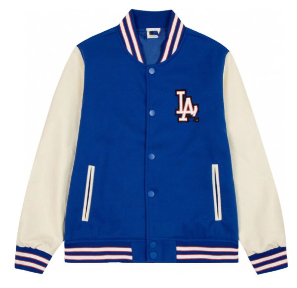 画像1: color-block MLB NYE embroidery baseball uniform jacket blouson　ユニセッ クス男女兼用MLB NYヤンキース刺繍ベースボールカレッジジャケットスタジアムジャンパー スタジャン ジャケットブルゾン (1)