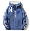 画像2: NASA x Lamb fleece  baseball uniform jacket blouson　ユニセッ クス男女兼用NASA × ラム フリースジャケットスタジアムジャンパー スタジャン ジャケットブルゾン (2)