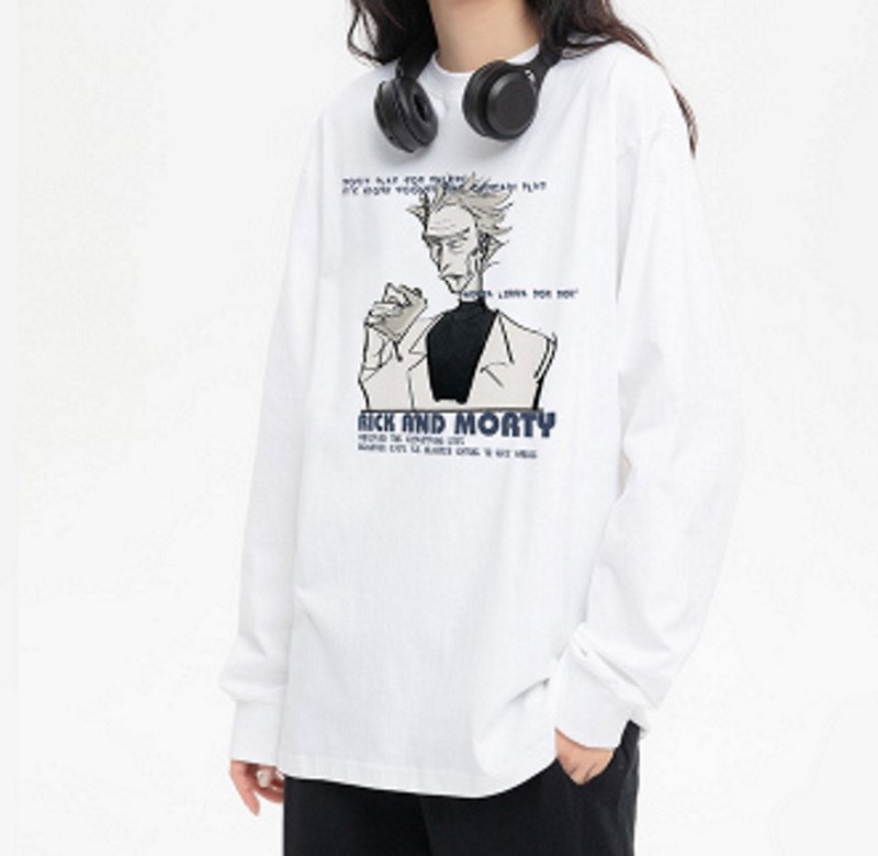画像4: Rick and Morty long-sleeved T-shirt ユニセックス男女兼用リック・アンド・モーティ 長袖Tシャツ (4)