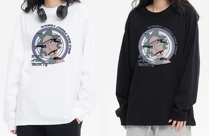 画像9: Rick and Morty long-sleeved T-shirt ユニセックス男女兼用リック・アンド・モーティ 長袖Tシャツ (9)