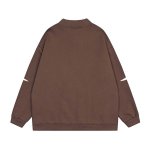 画像6: star zip up embroidery baseball uniform jacket blouson　ユニセッ クス男女兼用スター刺繍ジップアップベースボールカレッジジャケットスタジアムジャンパー スタジャン ジャケットブルゾン (6)