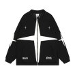 画像2: star zip up embroidery baseball uniform jacket blouson　ユニセッ クス男女兼用スター刺繍ジップアップベースボールカレッジジャケットスタジアムジャンパー スタジャン ジャケットブルゾン (2)