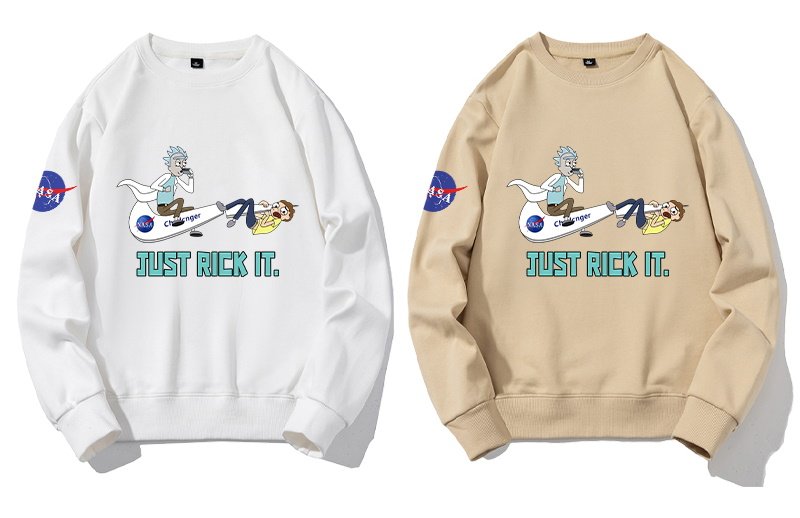 画像5: NASA×Rick and Morty just rick it printed pullover Long sleeve  Trainer  男女兼用 ユニセックス ナサ×リック&モーティjust rick it プリントプルオーバトレーナー (5)