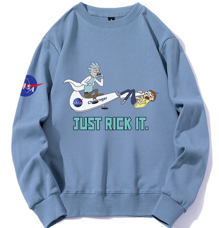 画像3: NASA×Rick and Morty just rick it printed pullover Long sleeve  Trainer  男女兼用 ユニセックス ナサ×リック&モーティjust rick it プリントプルオーバトレーナー (3)