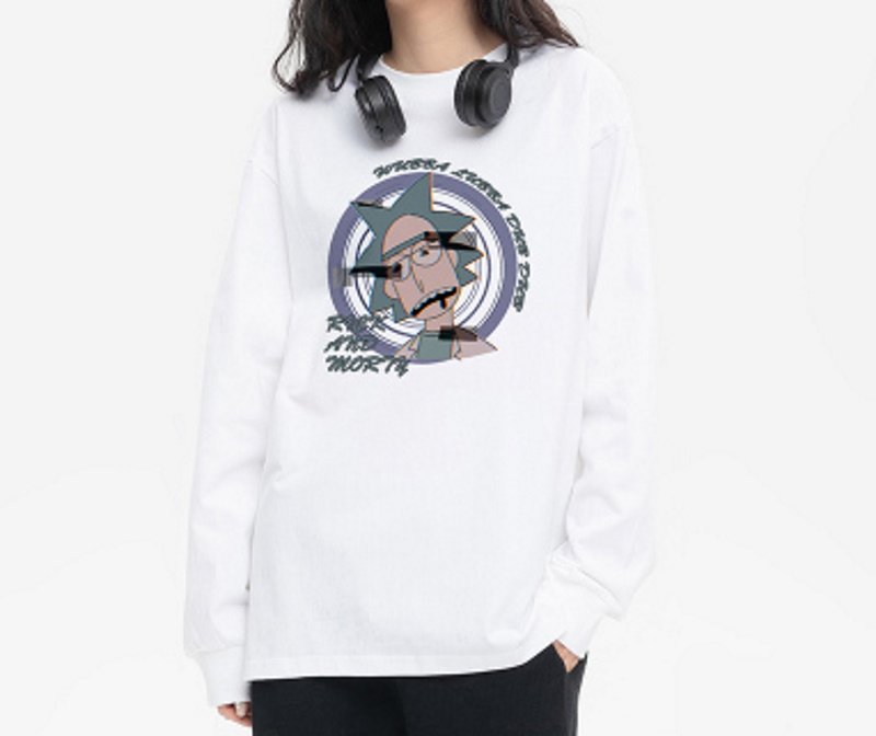 画像6: Rick and Morty long-sleeved T-shirt ユニセックス男女兼用リック・アンド・モーティ 長袖Tシャツ (6)