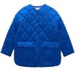 画像6: quilted collarless  jacket halfCoat 　キルティングVネックノーカラーハーフコート ジャケット (6)