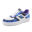 画像1: saturn space print leather LACE-UP SNEAKERS  shoes 　ユニセックス男女兼用スペース サターン土星レザーレースアップスニーカー カジュアル シューズ (1)