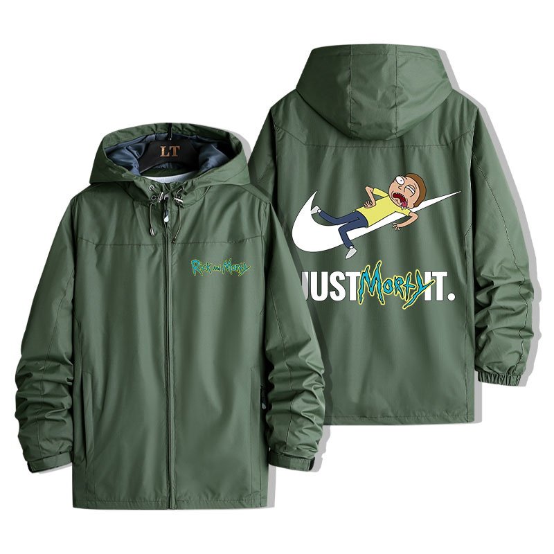 画像4: Rick and Morty windbreaker jacket blouson ユニセッ クス男女兼用Rick and Mortyリック・アンド・モーティウインドブレーカーブルゾンジャケットスタジアムジャンパー スタジャン ジャケットブルゾン (4)