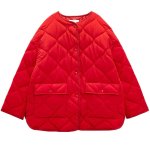 画像5: quilted collarless  jacket halfCoat 　キルティングVネックノーカラーハーフコート ジャケット (5)