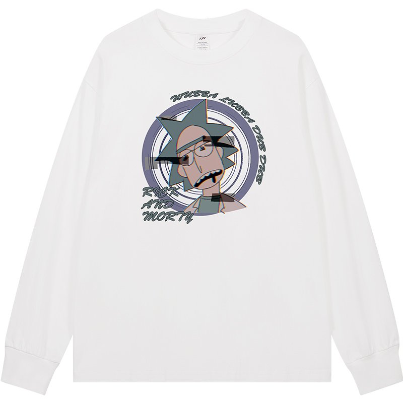 画像2: Rick and Morty long-sleeved T-shirt ユニセックス男女兼用リック・アンド・モーティ 長袖Tシャツ (2)