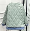 画像9: Denim stitching light down jacket half coat Jacket　デニムステッチライトダウンキルティングハーフコート ジャケット (9)