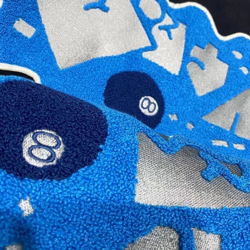 画像4: artist joint embroidery baseball uniform jacket blouson ユニセッ クス男女兼用ジョイント刺繍ベースボールカレッジジャケットスタジアムジャンパー スタジャン ジャケットブルゾン (4)