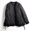 画像2: Denim stitching light down jacket half coat Jacket　デニムステッチライトダウンキルティングハーフコート ジャケット (2)